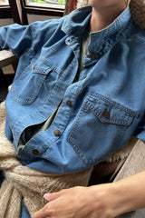 Cleo Chambray Jacket - Pacific Blue