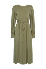 An image of a green wrap dress