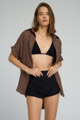 Aura Short in black front view