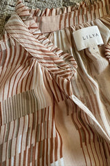Detail photo of neck frill detail on solace shirt by Lilya
