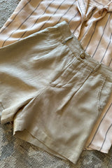 Flat lay Pyramid Shorts sand colourways