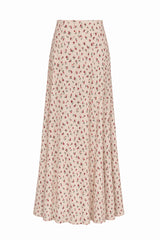 Ghost image of rayon floral print skirt