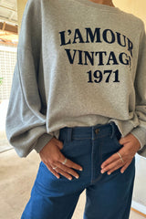 Girl styles L'Amour Vintage oversized rey marle sweater with jeans