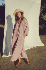 Feminine relaxed maxi dress with movement and breathable cotton rayon fabric