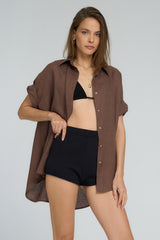 Elastic waistband detail on Aura Short