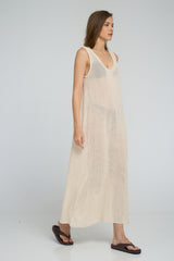 Sheer maxi dress with scoop neckline by LILYA
