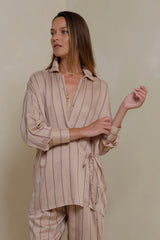 LILYA Piper Wrap Top Seraphine Blush stripe