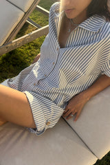 Eileen Playsuit - Cheshire Stripe / Blue