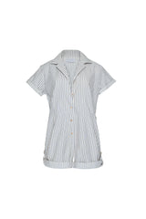 An image of a striped cotton playsuit