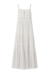 Elena Ivory dress with wide adjustable tie straps at the back