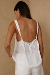Back view of Elodie Cami showing crossed adjustable straps