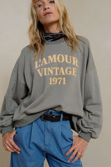 L’Amour Vintage Sweater by LILYA in Faded Green