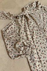 Floral A-line skirt with soft feminine movement and relaxed fit