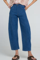 Front view of LILYA Guildford Denim Jean in mid blue