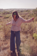 Airy cotton blouse designed for effortless holiday dressing