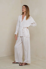 LILYA Fenton Pant Halcyon Stripe natural tone