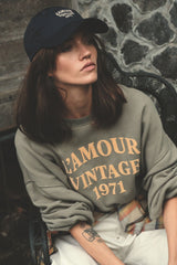 L’Amour Vintage cap in Navy front view