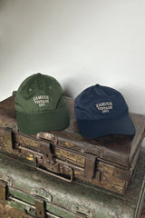 LILYA womens caps in green and navy vintage look