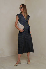 Elegant wrap dress suitable for day to night