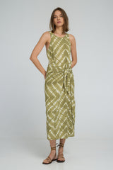 Martini Dress in Celestial Tie Dye front view