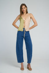 Lightweight relaxed-fit jeans in mid blue by LILYA