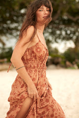 Adjustable tie spaghetti straps on Gypsy Dress