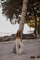 Relaxed fit mesh pants with side pockets by LILYA