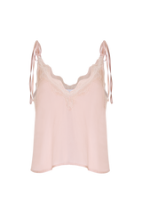 Feminine lace top with ties