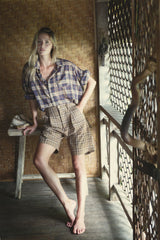 Relaxed button through shirt with drop shoulders and chest pocket detail