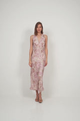 Back detail of the LILYA Feather Slip Dress