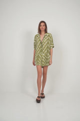 Back view of Del Rio Playsuit in soft rayon fabric