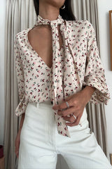 Relaxed floral skirt designed for holidays and warm weather dressing