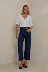 High-waist wide-leg cropped jeans by LILYA