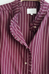 Detail shot of frill detail on amina shirt by LILYA