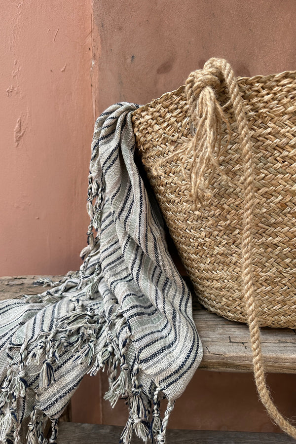 A rattan beach bag in Australia