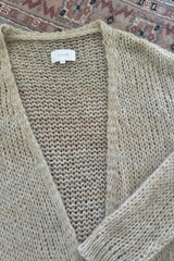 Chunky open weave knit in sand marle knit by lilya