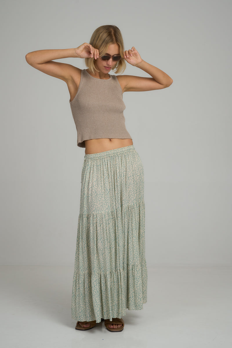 The Corsica Skirt in Celosia Blue by LILYA