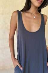 Model wearing the everyday throw on jersey Dune dress by LILYA