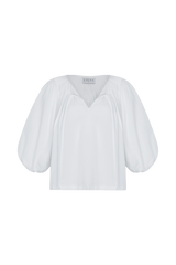 An image of a casual white cotton top