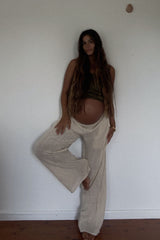 Girl wearing the Fenton Mesh Pants showing her baby bump.