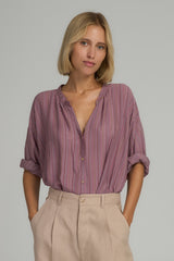 Ginger Shirt - Lilac Stripe