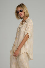 Hutton Top - Sand Stripe