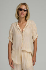 Hutton Top - Sand Stripe