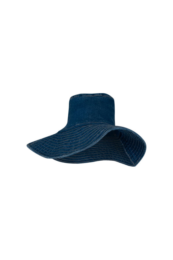 Image of the Island Hat in Denim Blue by LILYA
