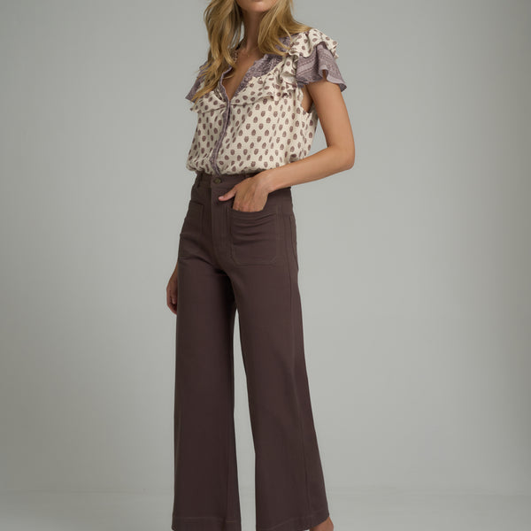 Molly Cotton Pant - Chocolate – LILYA