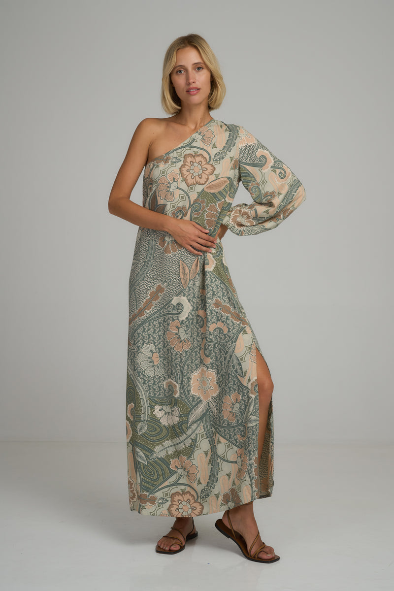 The Layne Dress in Batik Sage by LILYA