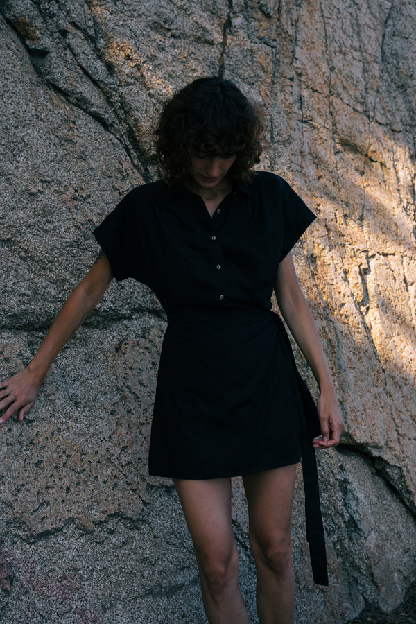 The Valeria Mini Dress in Black by LILYA