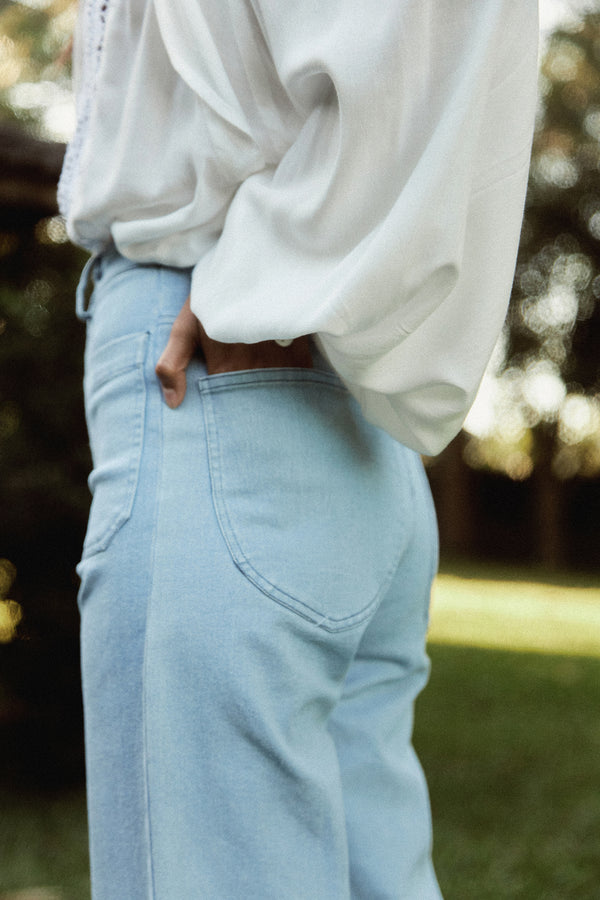 Back View of Light Blue Molly Jeans in Australia