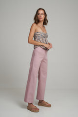 A Model Wearing a Classic Pink Cotton Pant in Australia