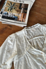 Detail photo of white lace top 